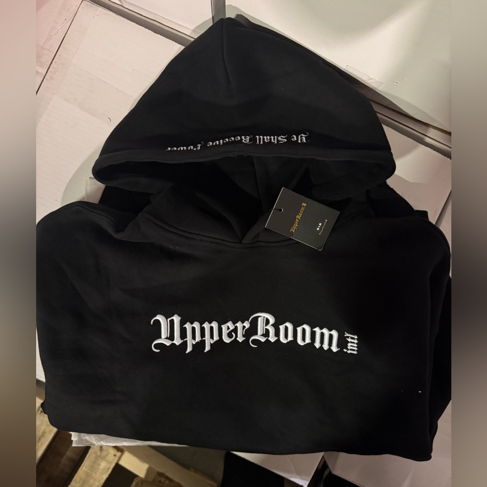 Upper Room Int black hoodie